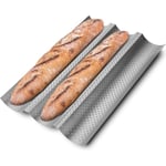 Baguetteplåt med non-stick beläggning, baguetteplåt med 3 baguetter