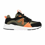 Kappa Homme London Jr Lace Chaussures de Sport, Noir/Vert Olive foncé/Orange (Black Green DK Olive Orange Po), Taille Unique