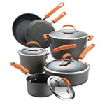 Rachel Ray Hard Anodised 10Pc Cookware Set Non Stick Dishwasher Safe Cookware