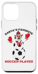 Coque pour iPhone 12 mini Ballon de football préféré du Père Noël Bonhomme de neige