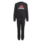 adidas Träningsoverall Essentials Fleece Big Logo - Svart/Better Scarlet/Vit Barn, storlek 140 cm