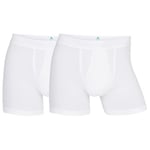 Dovre 2P Organic Cotton Boxer With Fly Hvit økologisk bomull Small Herre