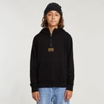 Kids Hooded Zip Sweater - Black - boys