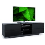 Homeology Avitus Gloss Black 4-Drawer 32"-65" Flat Screen TV Stand