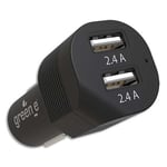 Green-e Chargeur voiture allume-cigare GR6047 - 2xUSB-A 4,8A -24W noir