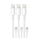 3-pack Lightning laddare iPhone 13/12/11/ Xs/Max/X/8/7/6/5SE