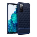 Caseology Parallax, Coque Galaxy S20 FE, Bumper Renforcé, Motif 3D, Compatible avec Samsung Galaxy S20 FE - Midnight Blue