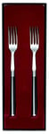 KAI Shun Premier Tim Mälzer Japanese Fork 2-Piece Set 22 cm Total Length - Professional Standard Polished Stainless Steel - Medium Brown Pakkawood - Made in Japan