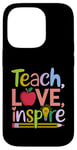 Coque pour iPhone 14 Pro Enseigner l'amour inspirer l'enseignant