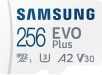 Carte MEMOIRE SAMSUNG 256G Micro SD Evo Plus 2024 avec Adaptateur SD Classe 10 Lecture 160 Mo/s Ecriture 160 Mo/s MB-MC256SA/EU