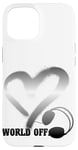 Coque pour iPhone 15 Casque Musique Coeur Techno House Amour