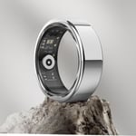 2024 Bague Connectée Homme Femme, Smart Ring Avec Fréquence Cardiaque, Spo2, Sommeil, 100+ Modes Sportifs, Smartrings Ip68 Podomètre Pour Android Ios, Taille 13, Argent