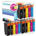 Lot de 15 cartouches jet d'encre type Jumao compatibles pour Canon PIXMA MG5250 +Fluo offert