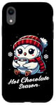 Coque pour iPhone XR Foulard blanc chouette drôle Hot Choco Merry Christmas Mom Dad Kids