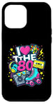 Coque pour iPhone 12 Pro Max Chemise « I Love The 80s » pour homme et femme, costume de fête vintage des années 80