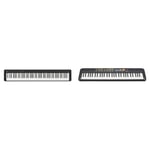 Casio CDP-S110BK Digital Piano with 88 Weighted Keys, Black & Yamaha PSR-F52 Digital Keyboard,Compact digital keyboard for beginners with 61 keys