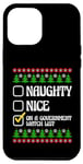 Coque pour iPhone 12 Pro Max Funny Naughty Nice On A Government Watch List Christmas