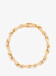 Eclectica Pre-Loved Attwood & Sawyer 22ct Gold Plated Swarovski Crystals Navette Bow Chain Bracelet, Gold