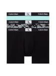 Calvin Klein Men's Boxer Brief 3Pk, Aquatic, Polka Not Prt_Aquatic, Blk, XS