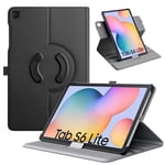 TiMOVO Case for Samsung Galaxy Tab S6 Lite 2024/2022/2020, 90 Degree Rotating Stand Cover with S Pen Loop, Support Auto Wake Sleep for Galaxy Tab S6 Lite 10.4" Tablet, Black