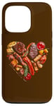 Coque pour iPhone 13 Pro Valentine BBQ Grill Viande Cœur Dad & Chef Food Graphic