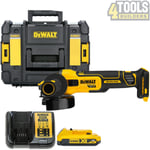 DeWalt DCG409NT 18v XR FlexVolt 125mm Angle Grinder + 1 x 2AH Battery & Charger