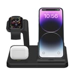 3in1 Fast Charging Dock Station Stand For Apple Watch 8/7/SE/6 iPhone 14 13 12