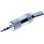 Jack 2.5 mm mâle, droit TRU COMPONENTS 1559803 Nombre de pôles: 3 stéréo argent