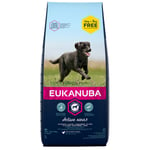 Eukanuba-kuivaruoka 15 + 3 kg kaupan päälle! - Adult Large Breed Chicken