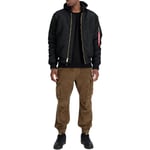 Alpha Industries Men's MA-1 ZH Back EMB Bomber Jacket, Black, M