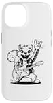 Coque pour iPhone 14 Squirrel jouant de la guitare rock and roll hommes femmes rock band