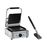 Royal Catering Set kontaktgrill med grillborste - 1800 W slät