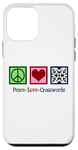 iPhone 12 mini Peace Love Crosswords Cute Crossword Puzzle Solver Case