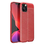 Apple iPhone 12 Pro Max Leather Texture Case Red