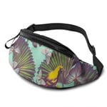 XCNGG Sac de taille en cours d'exécution Sac de taille de loisirs Sac de taille Sac de taille de mode Tropical Jungle Fanny Packs for Women and Men Waist Bag Adjustable Belt for Outdoors Workout, Trav