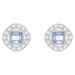 Swarovski Angelic Square 5352048 Earrings Point of Light Crystals Blue