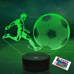 Fotbollsgåvor till barn, fotboll 3D-illusion lampa fotbollsnatt