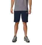 Columbia Men's Logo Fleece Shorts, M Model, Cotton Blend, Collegiate Navy, XL