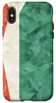 Coque pour iPhone X/XS Coque de téléphone drapeau italien vintage géométrique vert