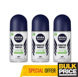 Nivea Men Sensitive Protect Roll-On Deodorant Anti-Irritating 50ml 3-Pack