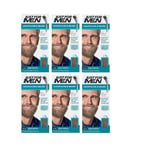 6 x Just For Men Moustache and Beard Dye Gel Light Brown M25 M-25