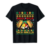 Jingle Bell Taco Shells Happy Christmas Tacos Mexican Food T-Shirt