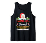 Broadcast News Analyst Christmas Job Profession Santa Claus Tank Top