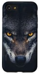 iPhone SE (2020) / 7 / 8 Wolf Lovers Black Wolf Wild Animal Lovers Wolf Illustration Case