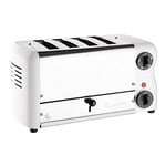 Rowlett 1.8 kW Esprit 4 Slot Toaster with 2x Additional Elements & Sandwich Cage, White, 4 Slice Toaster, Energy Conscious Slot Selector Powers Individual Slots, Café & Home Use, CH182