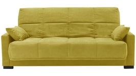 Banquette-lit clic clac NIGHTITUDE PREMIUM JESSY coloris jaune moutarde