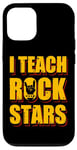 Coque pour iPhone 12/12 Pro J'enseigne le rock aux stars du rock, professeur de musique, Rock On Graphic