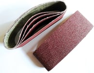 Lot de 25 bandes abrasives en tissu pour ponceuse à bande mélangées 75 x 533-5 grains 5 x 40/60/80/120/180