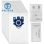 FOLAYA 10 Remplacement Sac avec 2 Filtre pour Aspirateur Miele HyClean 3D Efficiency GN Classic C1 Complete C2 C3 S2000 S5000 S8000