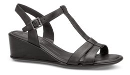 Ecco Damesandal Sort  - Str. 35 - Skinn/pu/